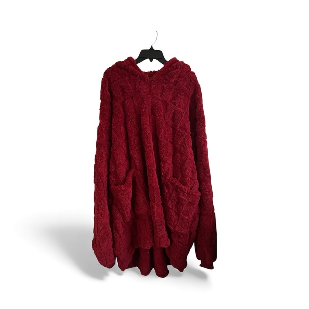 Luxurious Burgundy Poncho one size fits most